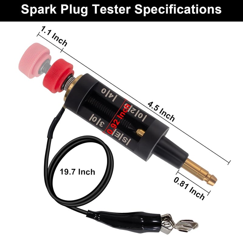 ecocstm 2 PCS Spark Plug Tester, Adjustable Ignition Coil Tester System, Coil Pack Tester, Spark Testers Tool, Spark Checker, Autos Diagnostic Test Tool for Automotive, Small Engines, Lawnmowers - Image 2